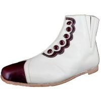 Bone with Maroon Trim